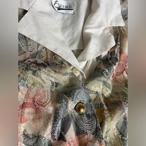 🌸 Vintage Floral Vest Layered Top 🌸 Medium to Large (vintage size 12)